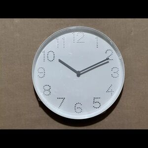 New Sealed Ikea Wall Clock Tromma White 9 3/4" Quiet Silent , NWT